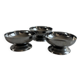 Set de 3 coupes à dessert sur pied en inox