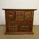 Solid acacia wood sideboard 4 doors, 2 drawers