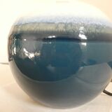 Blue spherical ceramic lamp bases