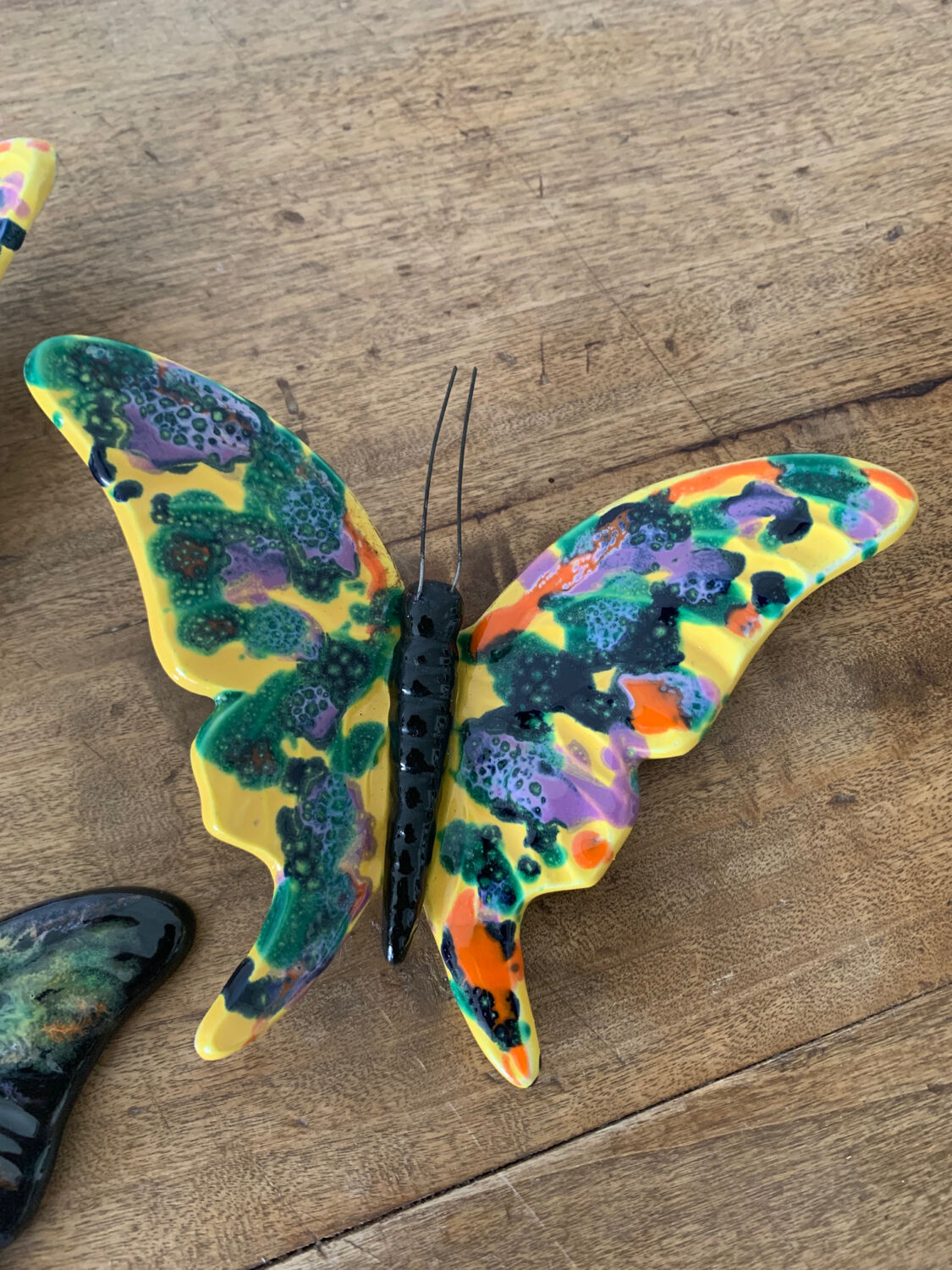 Ceramic butterflies - wall decoration