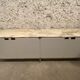 Sideboard bu Florence Knoll white and marble calacatta orro