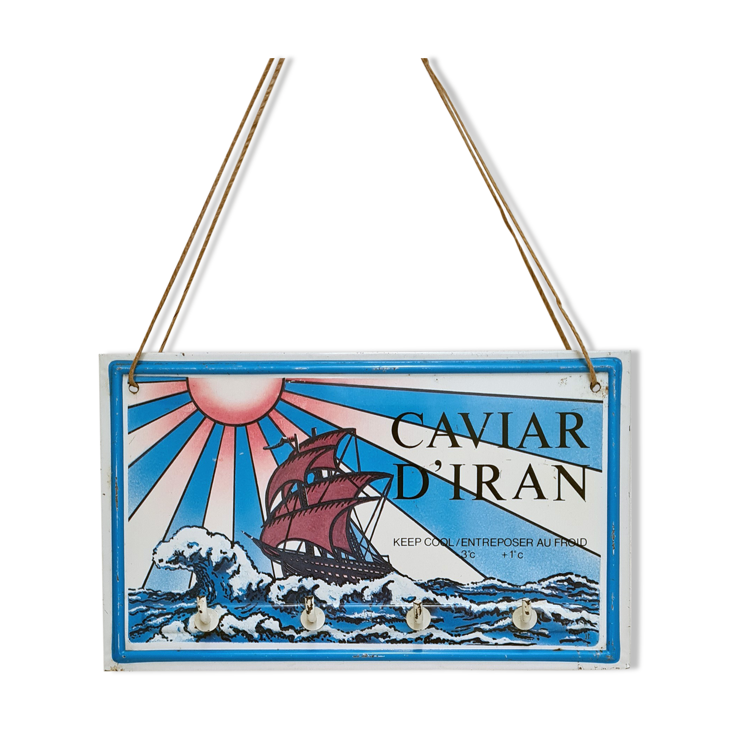 Enamelled advertising plate