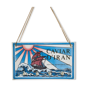 Enamelled advertising plate