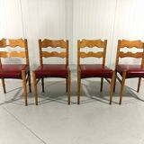Henning Kjaernulf dining chairs Razor, Denmark