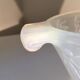 Opalescent glass footed bowl with mistletoe decor Etling France Art Deco 19