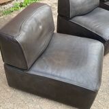 Set of 4 DS15 De Sede low chairs
