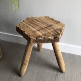Wooden tripod bottom stool