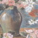 Painting drawing pastel country composition vase bouquet of spring flowers