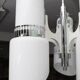 Vistosi Midcentury Italian Murano Glass and Steel "Incamiciato" Chandelier