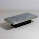 Geometric Coffee Table with Brushed Metal Surface (1970s)