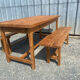 Table and benches by Pierre Begué