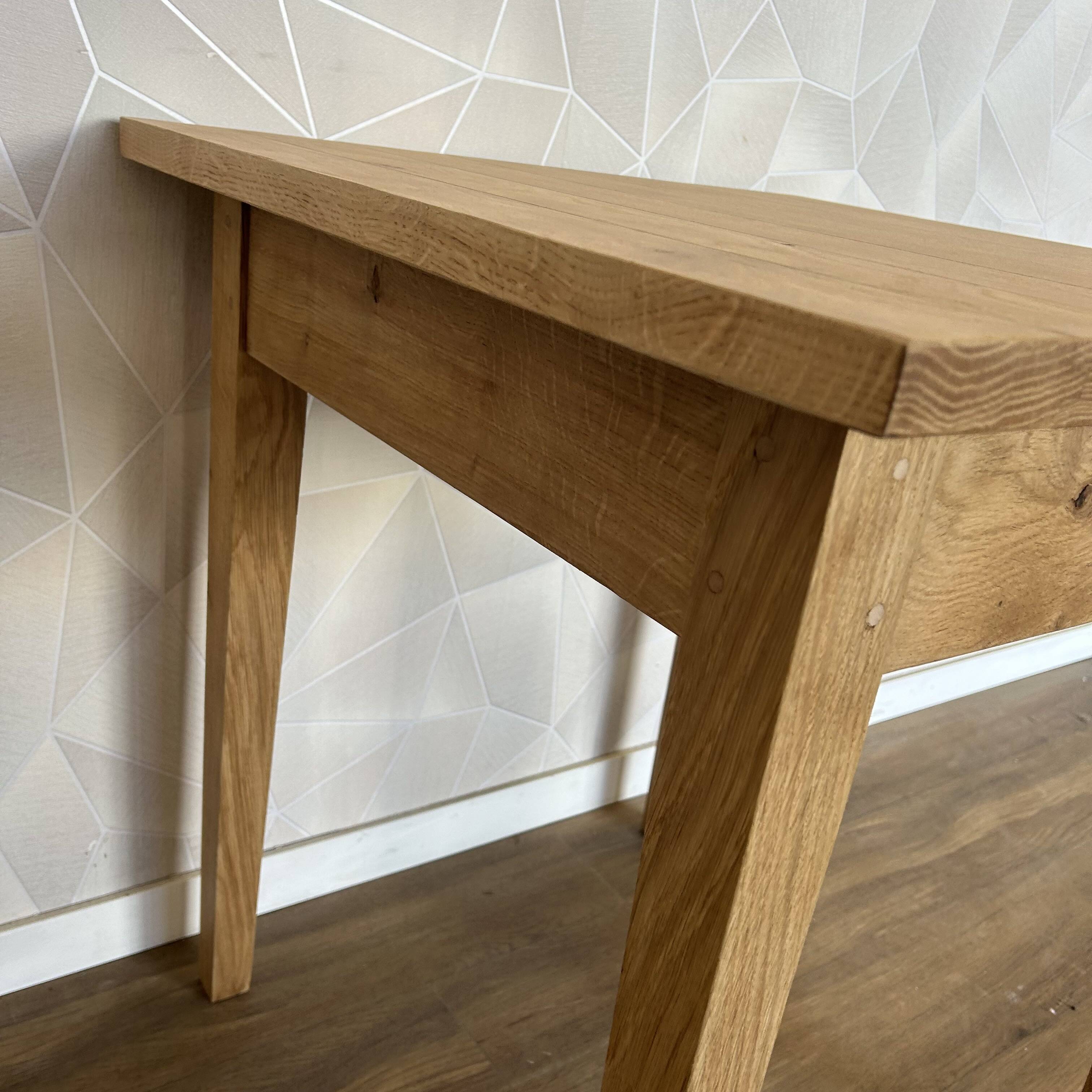 Solid oak square bistro dining table