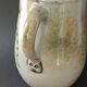 Stoneware pitcher from Alsace, incised decoration of vine by Louis Buecher 1986.