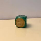 Dice-shaped ceramic pencil holder