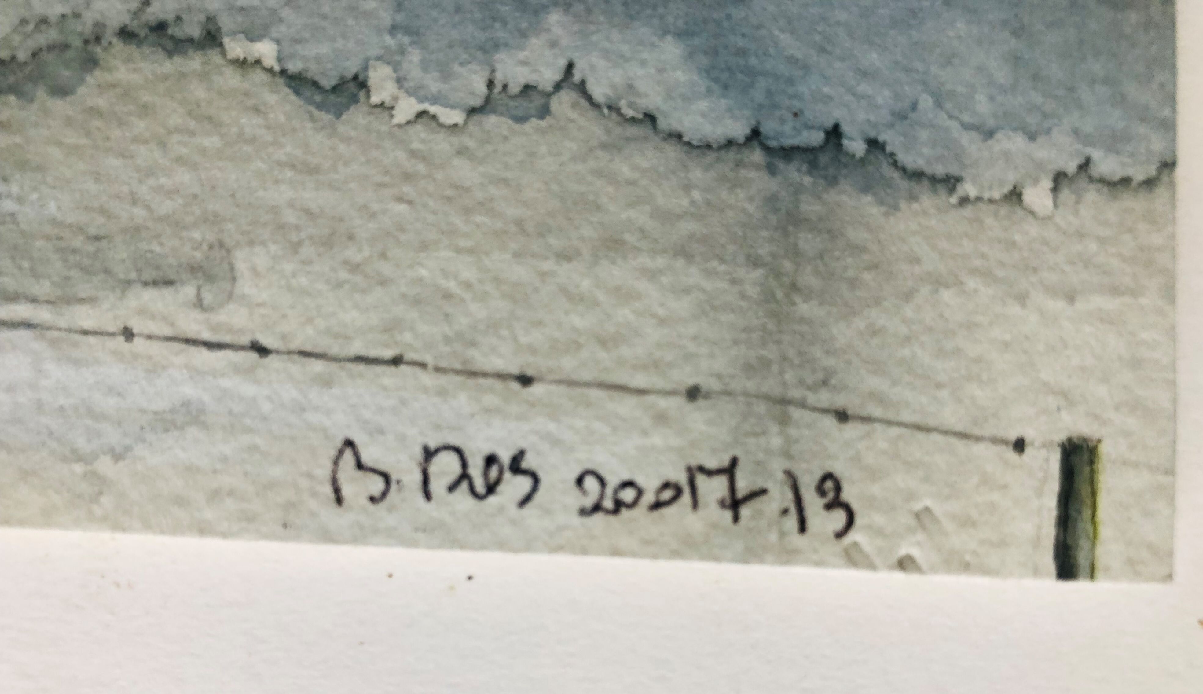 Watercolor old train