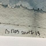 Watercolor old train