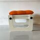Tabouret d'appoint orange vintage / pouf / marchepied de cuisine