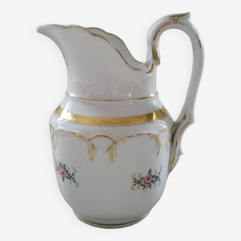 Pitcher Jug In Porcelain From Paris 19th Century