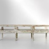 Beautiful patinated large rustic oak display case, France ca. 1900
