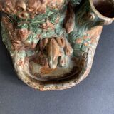 Pyrogenic, naturalistic tobacco jar in glazed terracotta from the 1900s