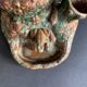 Pyrogenic, naturalistic tobacco jar in glazed terracotta from the 1900s
