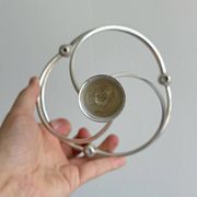 Bougeoir en métal argenté