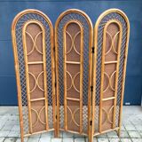 Wicker and rattan screen