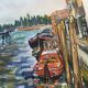 Watercolor Venice signed Rollier