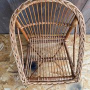 Fauteuil enfant en rotin, années 60