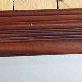 Large beveled mirror in cherry wood frame