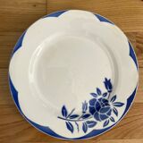 Assiettes à dessert dépareillées bleues