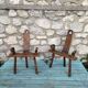 Paire de chaises espagnoles brutalistes années 50