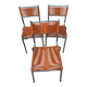 Suite de 3 chaises scoubidou (années 70)