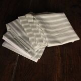 6 vintage striped mattress ticking napkins