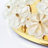 XL Mid-Century Floral Murano Glass Ceiling Light from Ernst Palme, 1970s