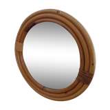 Round bamboo mirror - 27cm