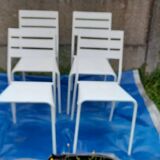 4 white metal garden chairs from Fermob