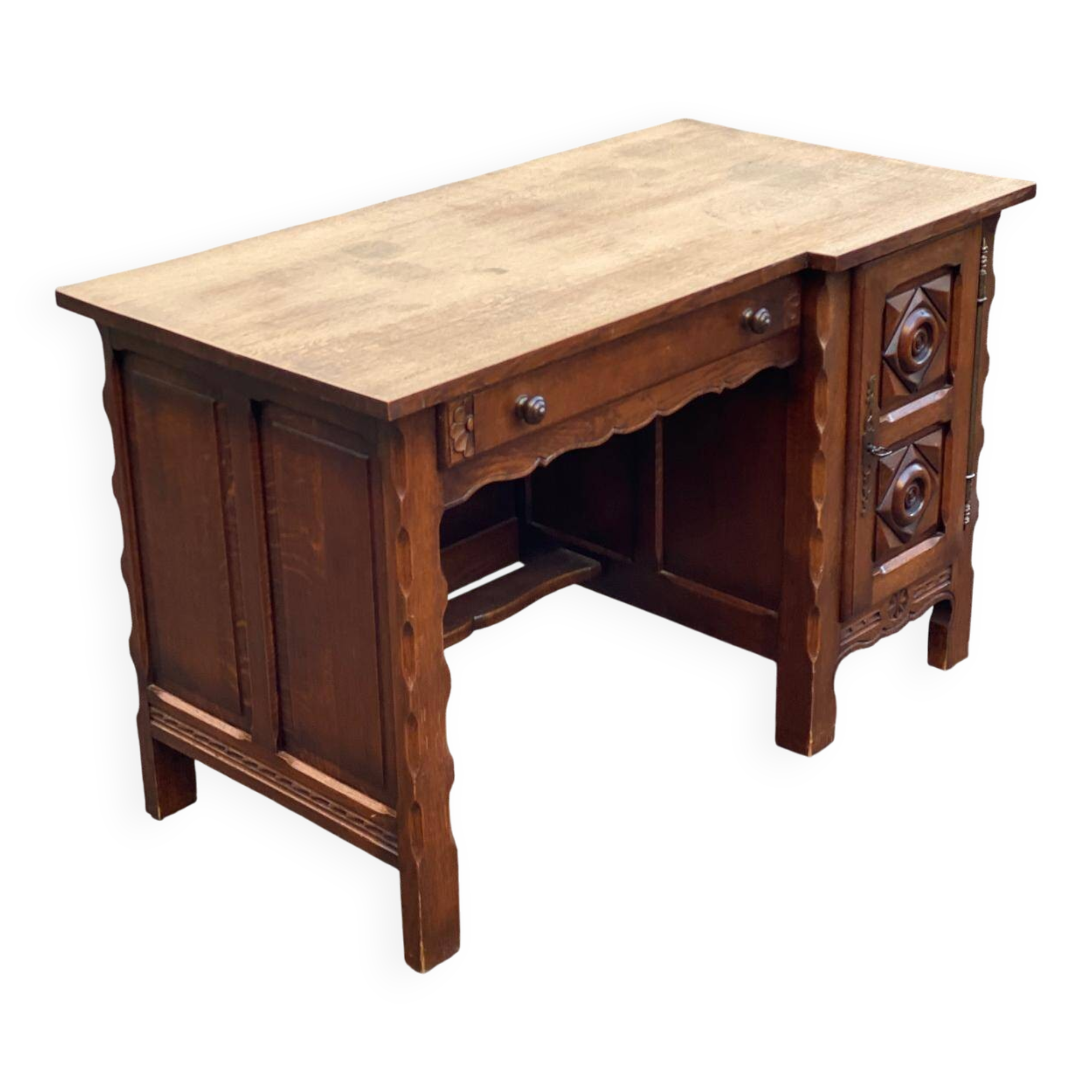 Spanish desk from the 19th century in solid wood 120x65cm
