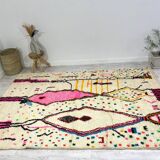 Colorful handmade wool Berber rug 320 X 180 CM