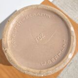 Ceramic face cachepot vase