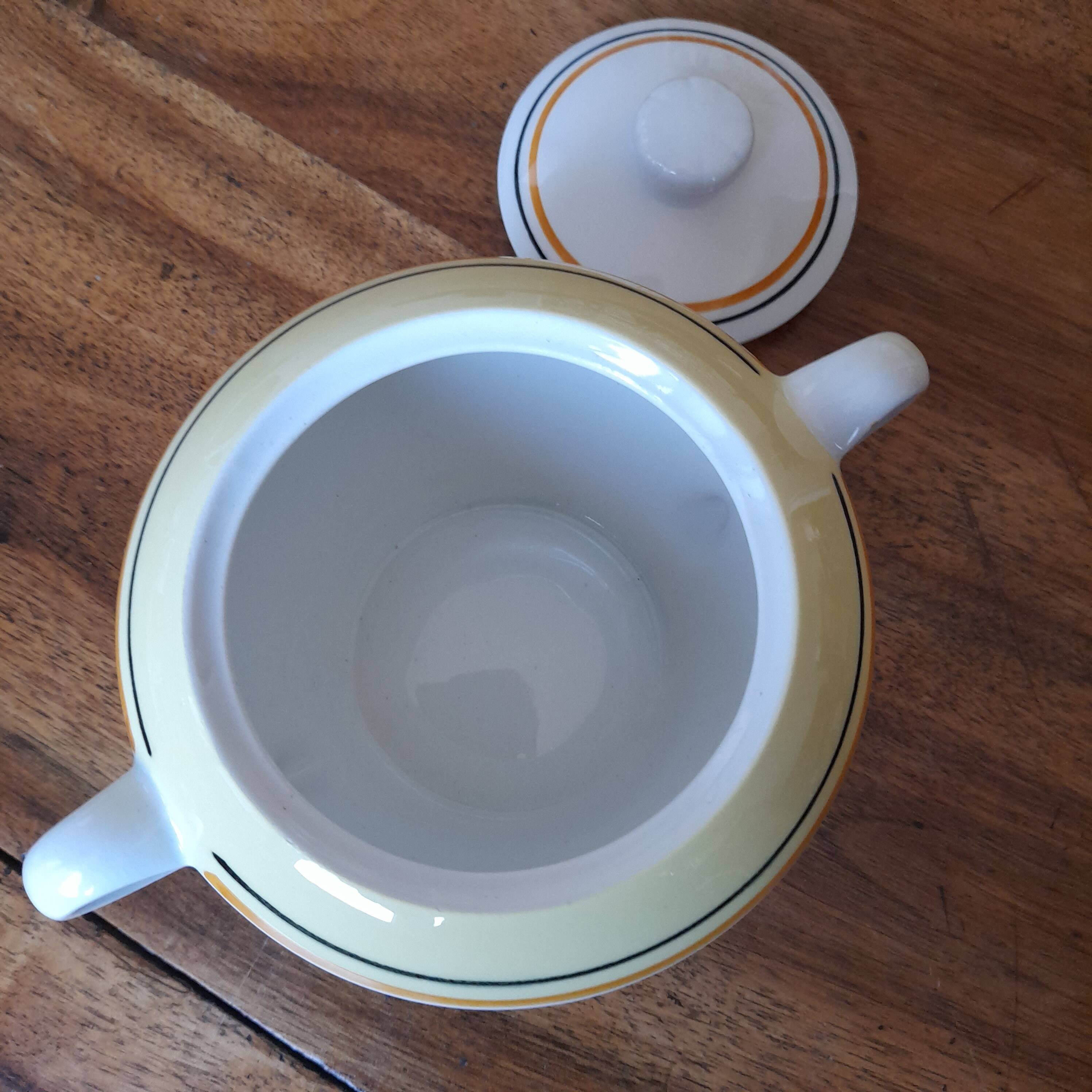 Gien sugar bowl "val d'isère" model