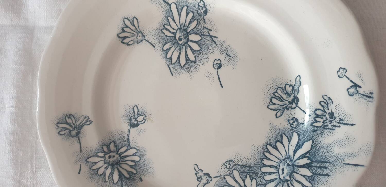 Four Marguerite plates