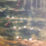 The fisherman in a boat. Oil on canvas by Charles QUEILLÉ.