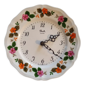 Assiette horloge murale