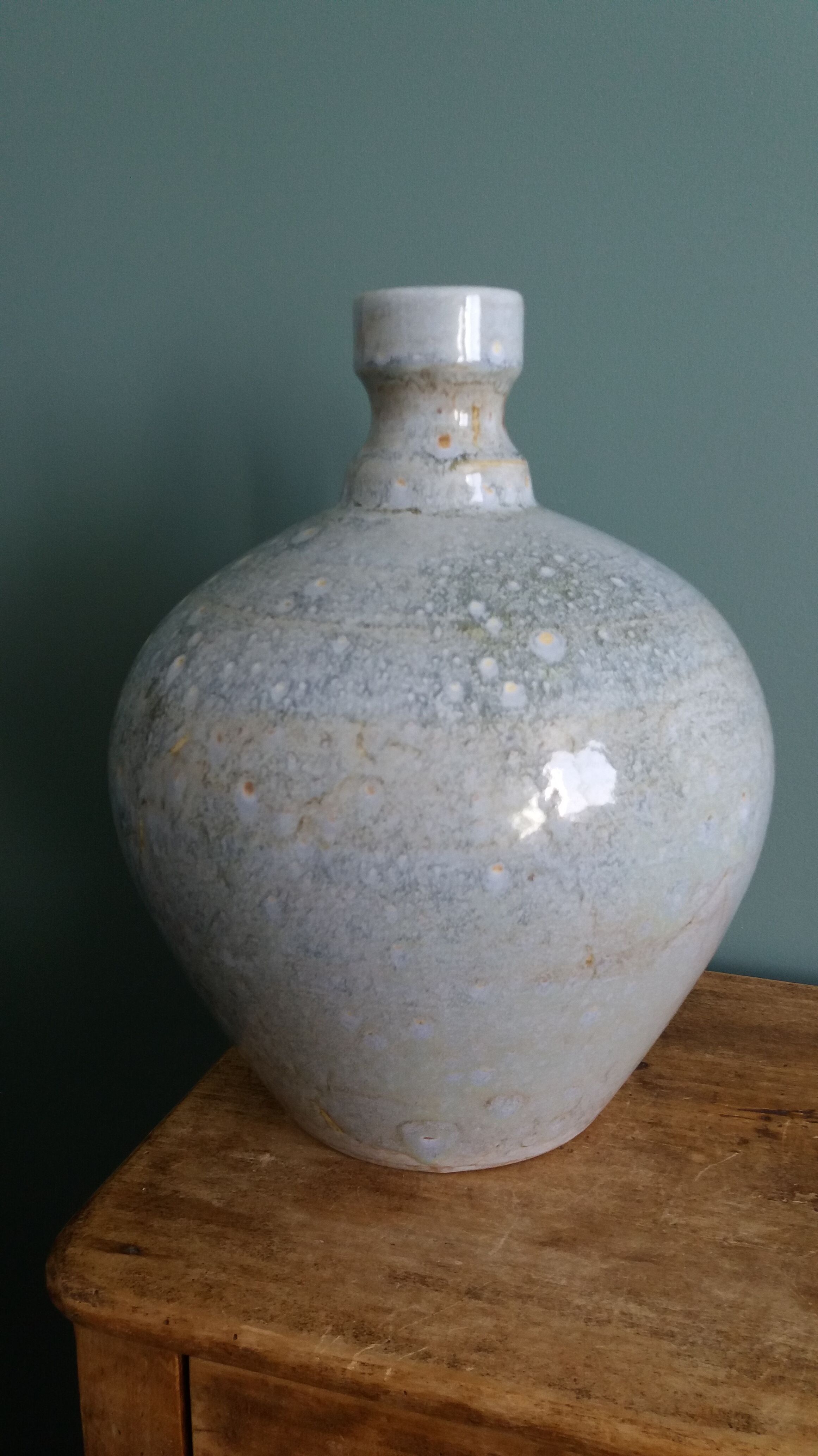 Ceramic vase jar signed Pierrefonds