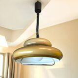 Acrylic retractable pull down pendant lamp