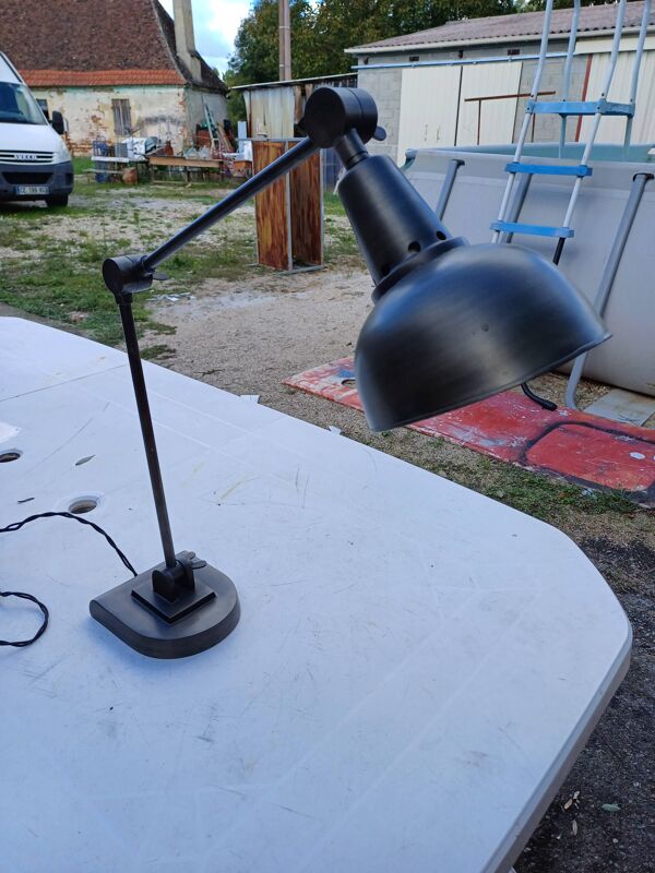 Lampe industrielle métal 2 bras