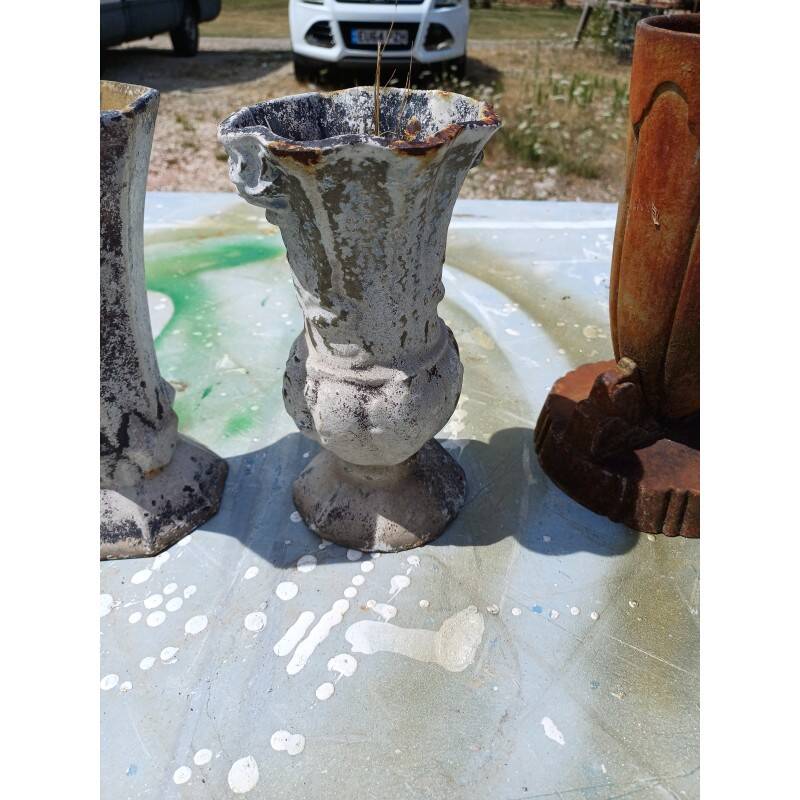 6 cast iron vases 1900: Charleville - Mézières