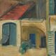 Fritz Stäger 'Dorfanger' Huile sur Toile 1928