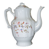 White porcelain teapot with small flowers